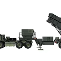 MIM104 THAAD Missile System Patriot Missile System X-band Radar Subgrade End Interception Radar Vehicle Missile Vehicle US Army Equipment Weapon 3d model