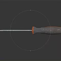 Durable Professional Screwdriver With Gray And Orange Handle Metal Shaft For Home Use