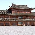 Ancient Chinese Style Ancient Temple Palace Tang Dynasty Architecture Temple 3d model