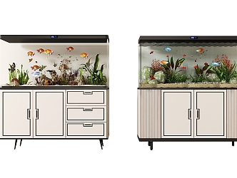 New Chinese Fish Tank Aquarium Entrance Cabinet 3d model