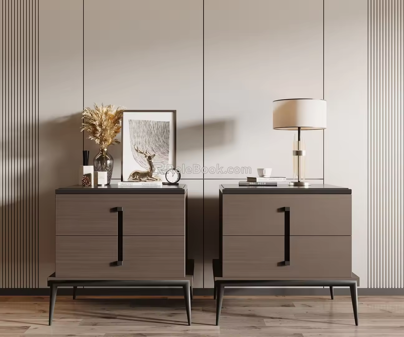 Modern bedside table 3d model