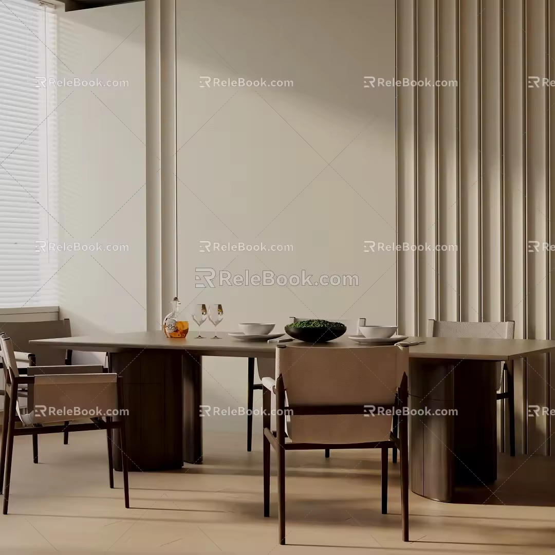 Modern table combination 3d model