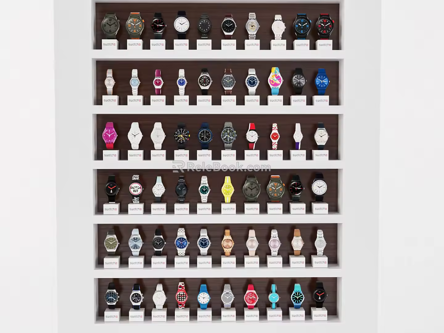 Modern Watch Shelf 3d model
