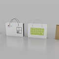 Various Designed Cups With Colorful Patterns Alongside Shopping Bags