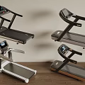 Modern Treadmills With Digital Screens And Sleek Frames In Indoor Wooden Floor Setting