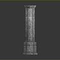 Modern Columns Stone Columns Stone Columns Old Stone Columns 3d model