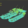 Modern Military Tank Vehicle With Camouflage Paint Turret Machine Gun And Tracks