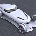 Mercedes Benz Futuristic Concept Car With Sleek Body And Unique Wheels