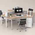 Office desk and chair combination 3d model