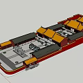 Ancient Chinese Architecture With Yellow Tiled Roofs Red Walls And Courtyard Layout