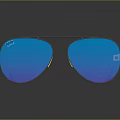 Stylish Sunglasses For Daily Life With Blue Reflective Lenses And Metal Frame Design