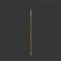 Long Handle Weapon With Pink Bow And Green Axe Blade Design