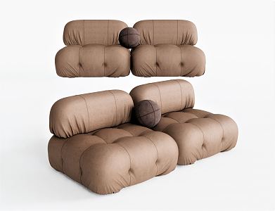 Modern Double Sofa Multi-Person Sofa Backrest Sofa Reading Sofa Single-Person Sofa Braces Sofa Casual Sofa Pillow 3d model