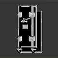 Modern Black Furniture With Silver Frame Open Lid And Wheels At Bottom