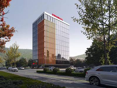 modern office building 3d model