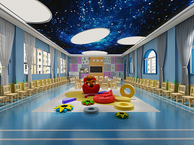 Modern Kindergarten Activity Room model