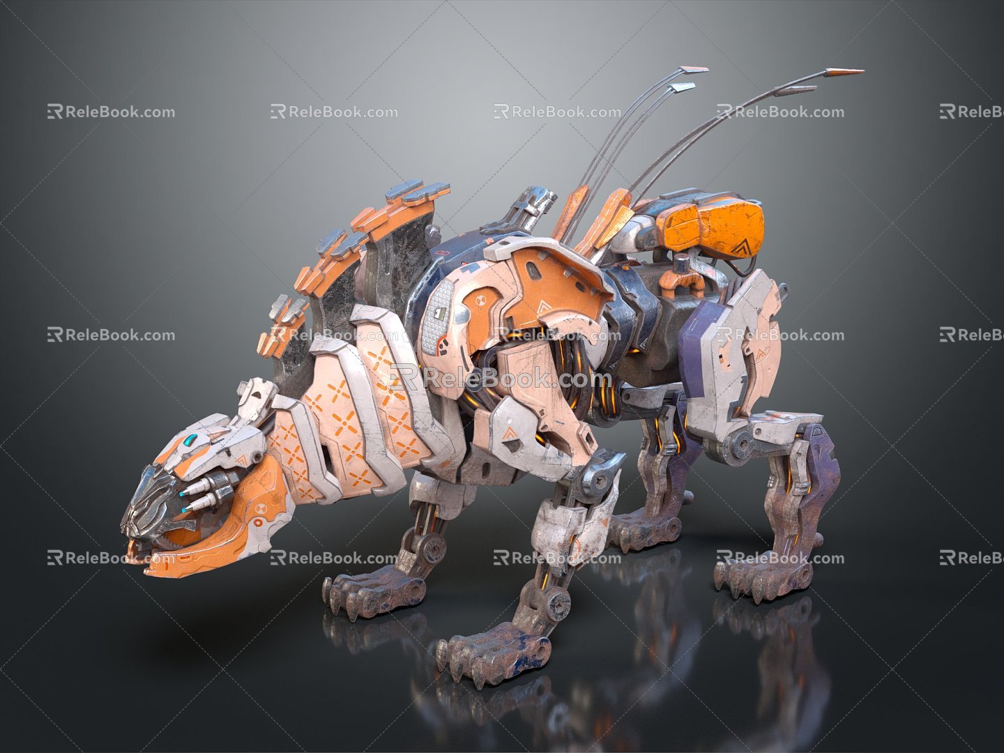 Modern Mechanical Dinosaur Dinosaur Science Fiction Dinosaur Future Dinosaur Concept Dinosaur 3d model