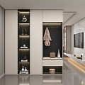 Entrance cabinet aisle partition 3d model