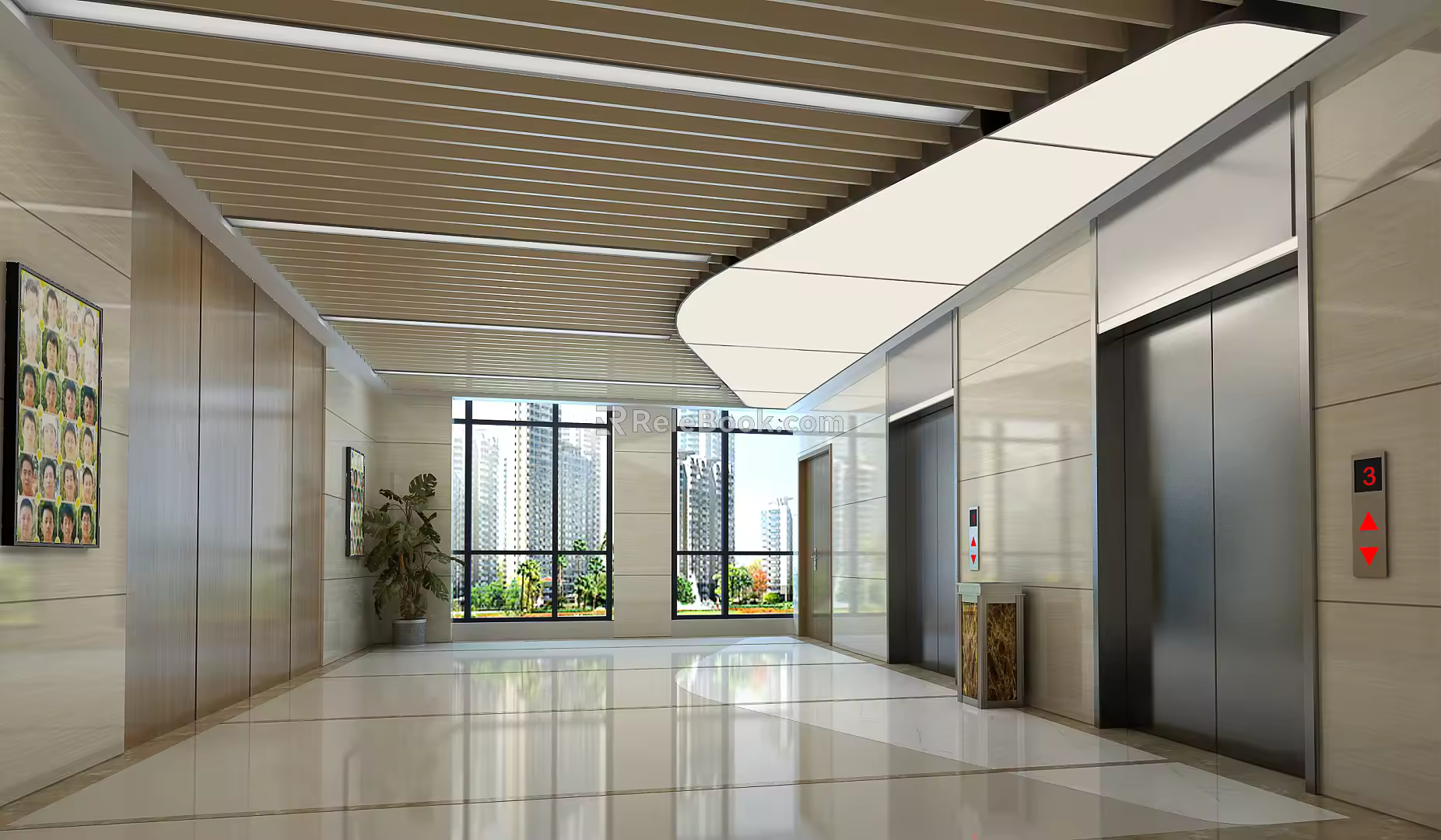 modern elevator 3d model
