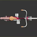Stylish Pink Bicycle with Orange Seat Handlebars and White Wheels Classic Design