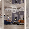 Elegant Luxury Clothing Store Interior Design With Sofa Chandelier And Mannequins