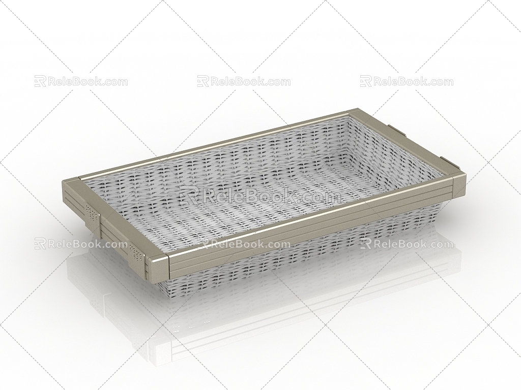 Modern drawer storage basket 3d model