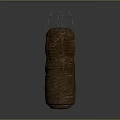 Durable Brown Leather Hanging Punching Bag With Metal Chains For Boxing Training
