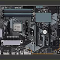 Modern High Performance Computer Motherboard With CPU Socket RAM Slots And Chipset 3d model