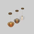 Elegant Modern Stacked Glass Chandelier With Gold Accents And Transparent Layers