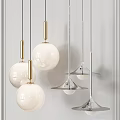 Modern Pendant Lights With Various Shapes White Glass Shades And Metal Frames
