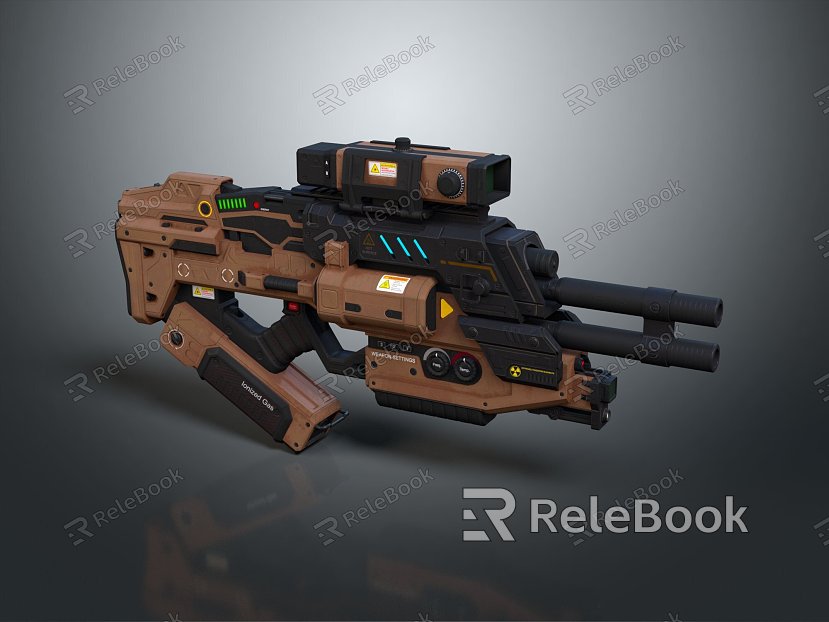 Modern sci-fi rifle sci-fi sniper rifle laser pulse gun pulse gun model