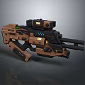 Modern sci-fi rifle sci-fi sniper rifle laser pulse gun pulse gun 3d model