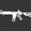 Modern Tactical Combat Rifle With Barrel Magazine Rail And Stock Features 3d model