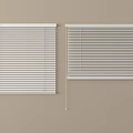 White Horizontal Window Blinds for Home Interior with Clean Design and Smooth Adjustment 3d model