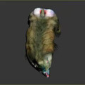 Colorful Mandrill with Blue and Red Facial Markings and Tawny Fur in 3D Rendered