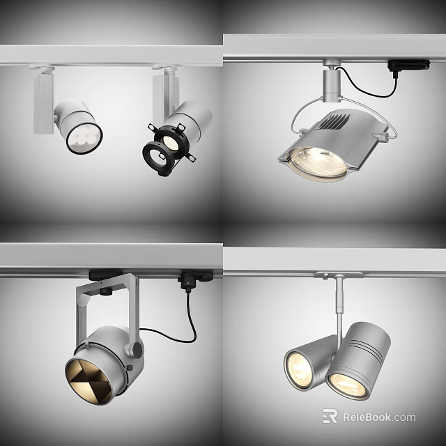 Downlights and Spotlights With Modern Designs And Different Styles For Home Lighting 3d model
