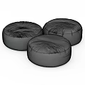 Colorful Round Bean Bag Chairs in Blue Pink and Yellow for Living Room