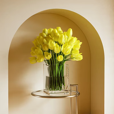 Modern flower arrangement ornaments 3d model