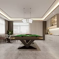 Modern Bedroom Interior Design With Beige Bed Wooden Accents Carpet And Pendant Light