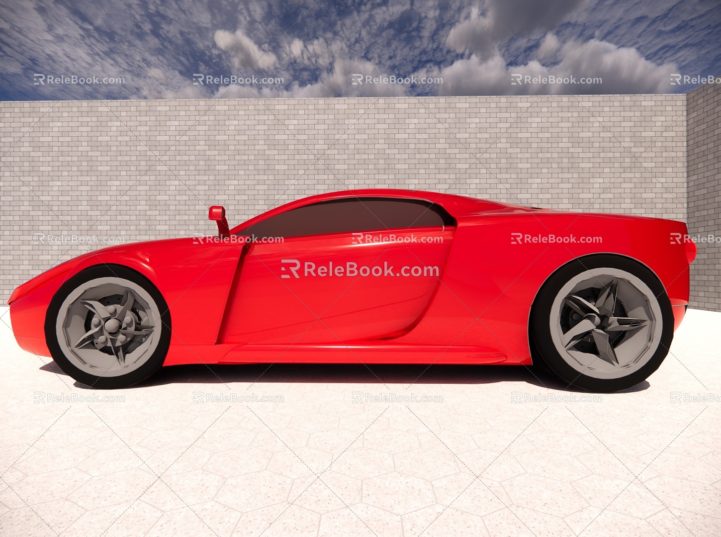 Sedan Super sports car 3d model