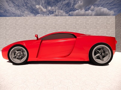 Sedan Super sports car 3d model