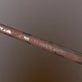 Rusty Metal Weapon Club Like Design With Textured Surface And Antique Appearance