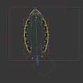 Futuristic Public Toilet Interior With Neon Lights And Geometric Design Elements