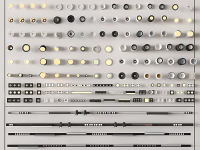Various Types of LED Downlights and Spotlights for Home Interior Lighting 3d model