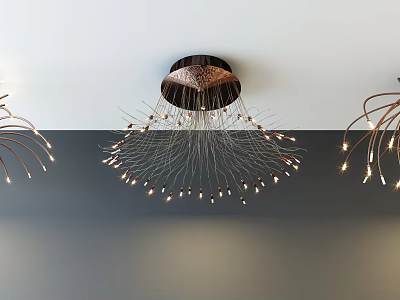 Modern Decorative Ceiling Light With Spiral Design And Radiant Warm Lighting 3d model