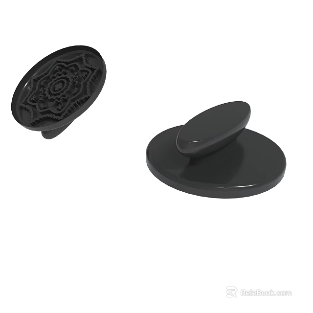Black Decorative And Smooth Furniture Knobs For Home Decor And Cabinet Use 3d model 