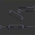 Shiny Metal Mechanical Parts With Three Different Shapes For Industrial Hardware