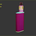 Elegant Pink Perfume Bottle With Modern Square Design Transparent Middle Section And Black Cap