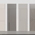 Various Design Hinged Doors With Different Colors And Textures For Home Interior 3d model