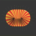 Vibrant Circus Tent With Red And Yellow Stripes Tall Spires And Flags